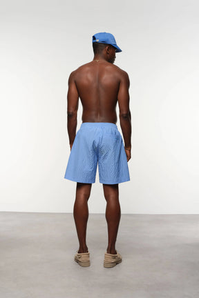 Minimal Seersucker Swim Shorts