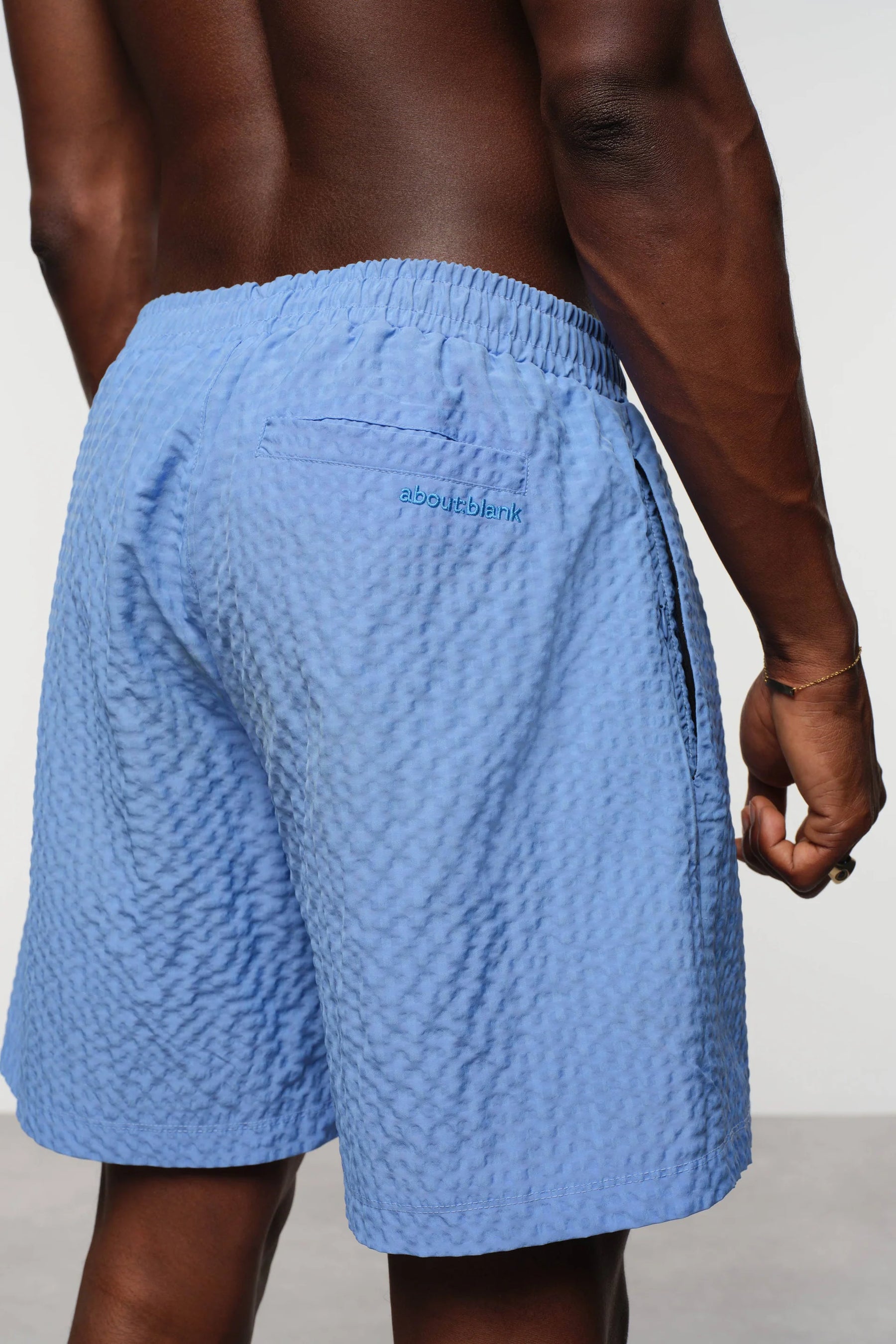 Minimal Seersucker Swim Shorts