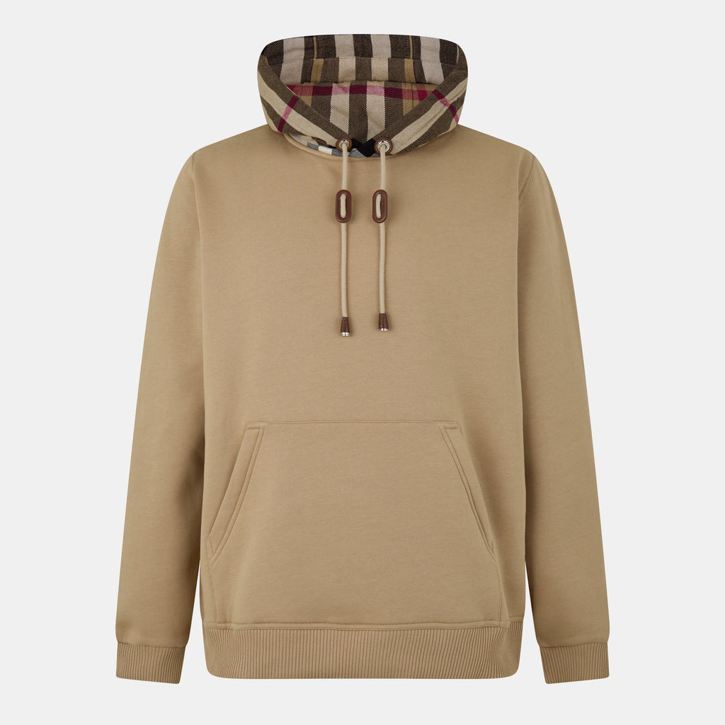 Men's Check Cotton Hoodie