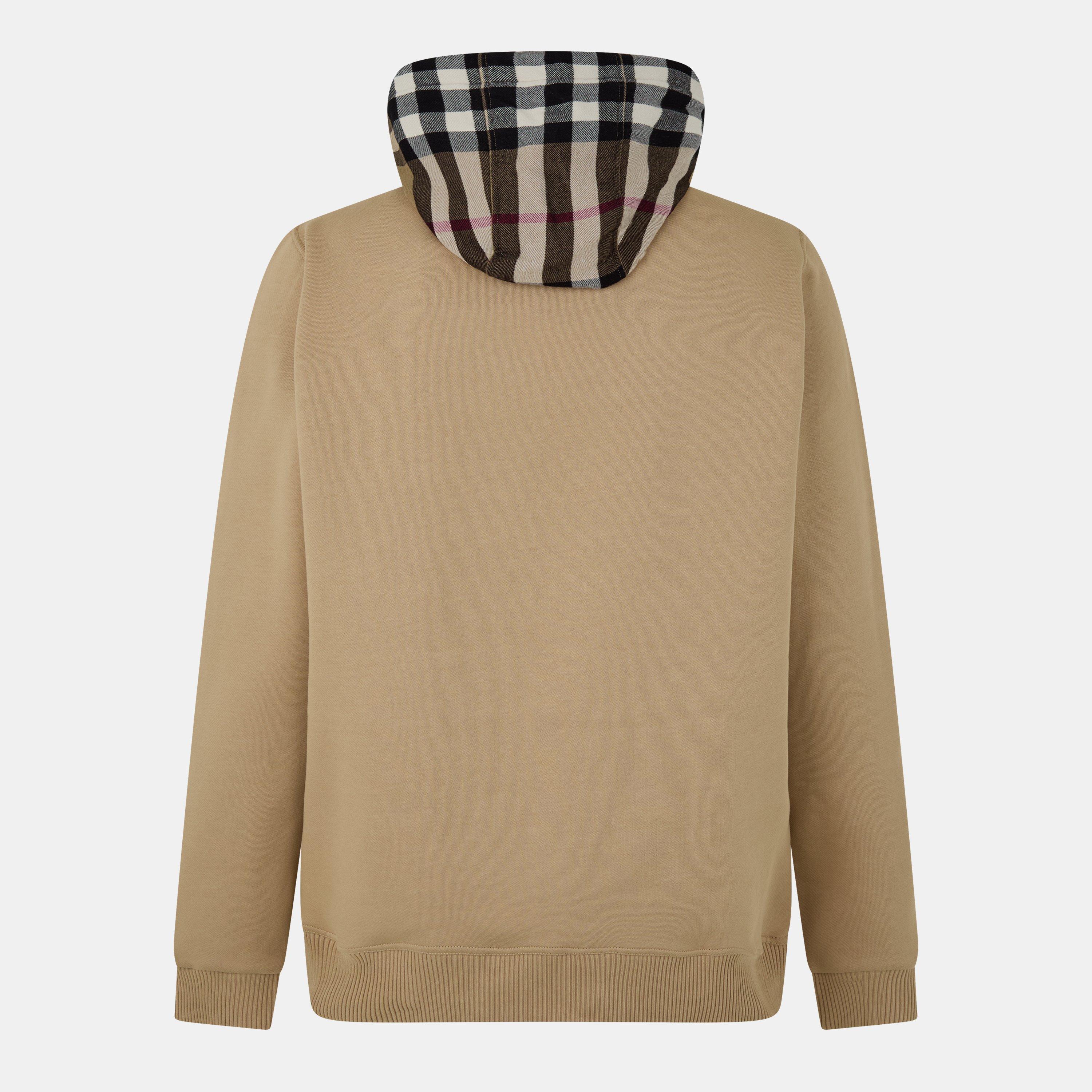 Men's Check Cotton Hoodie