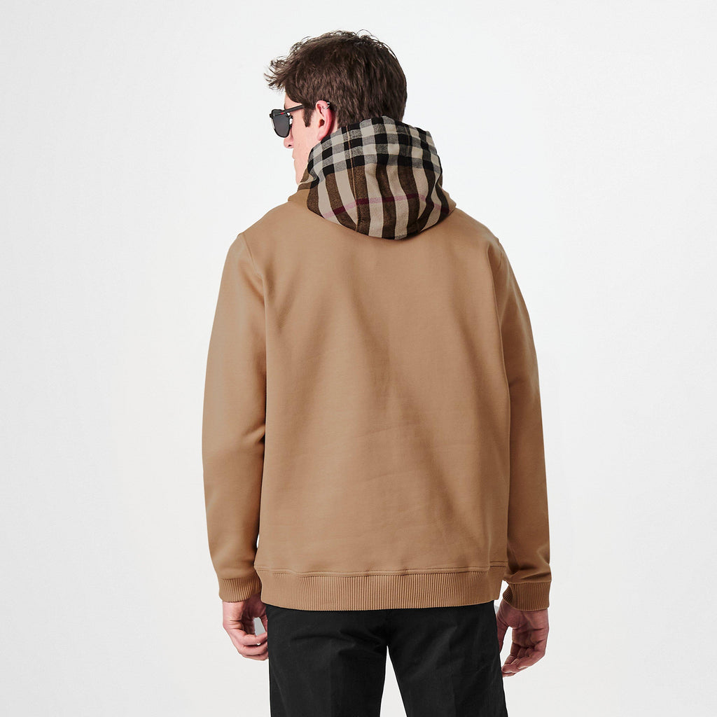 Men's Check Cotton Hoodie