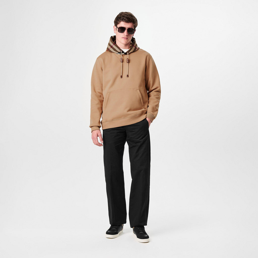 Men's Check Cotton Hoodie