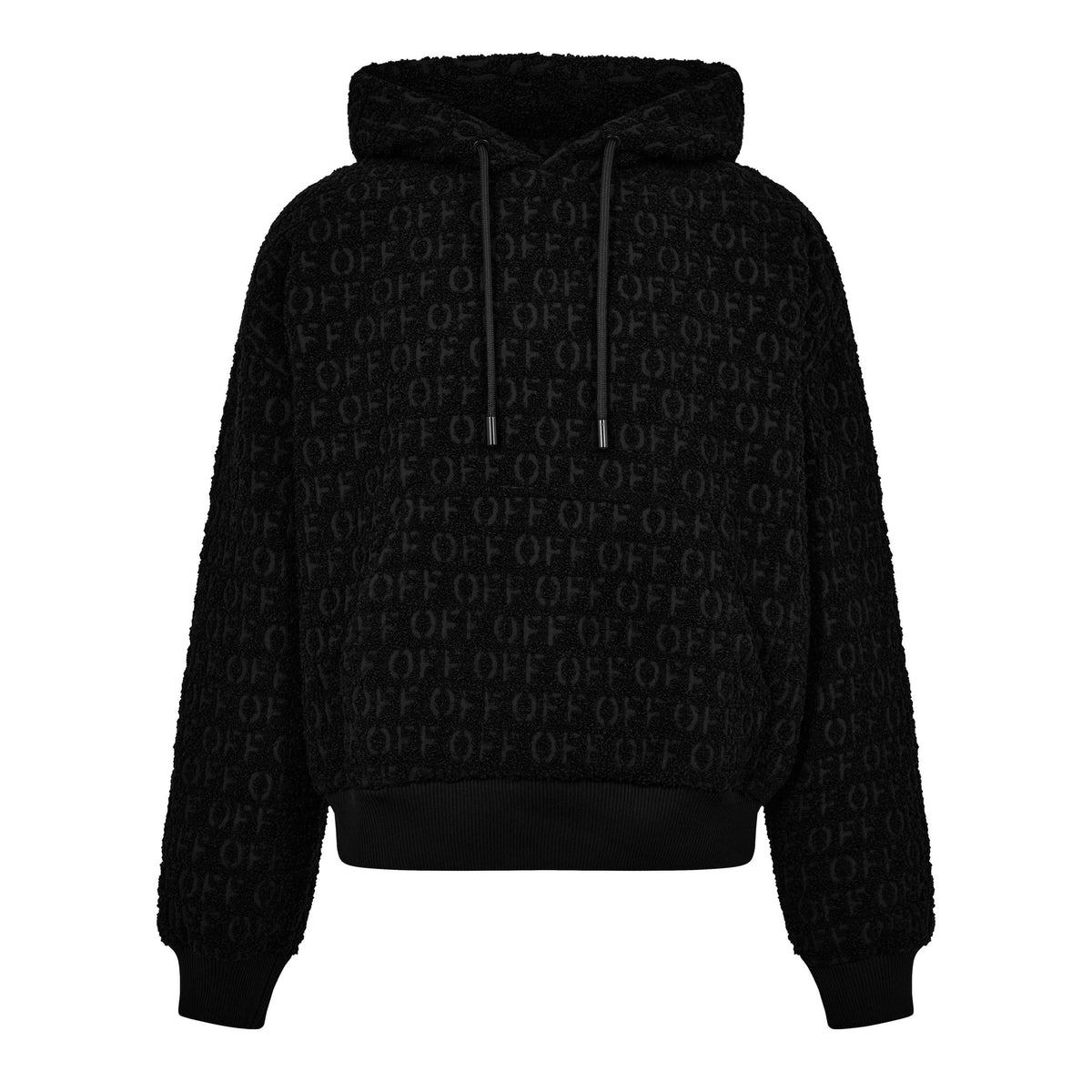 Men's Bouclé Hoodie, Luxurious Construction