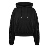 Men's Eyelet Hoodie with Metallic Diagonals
