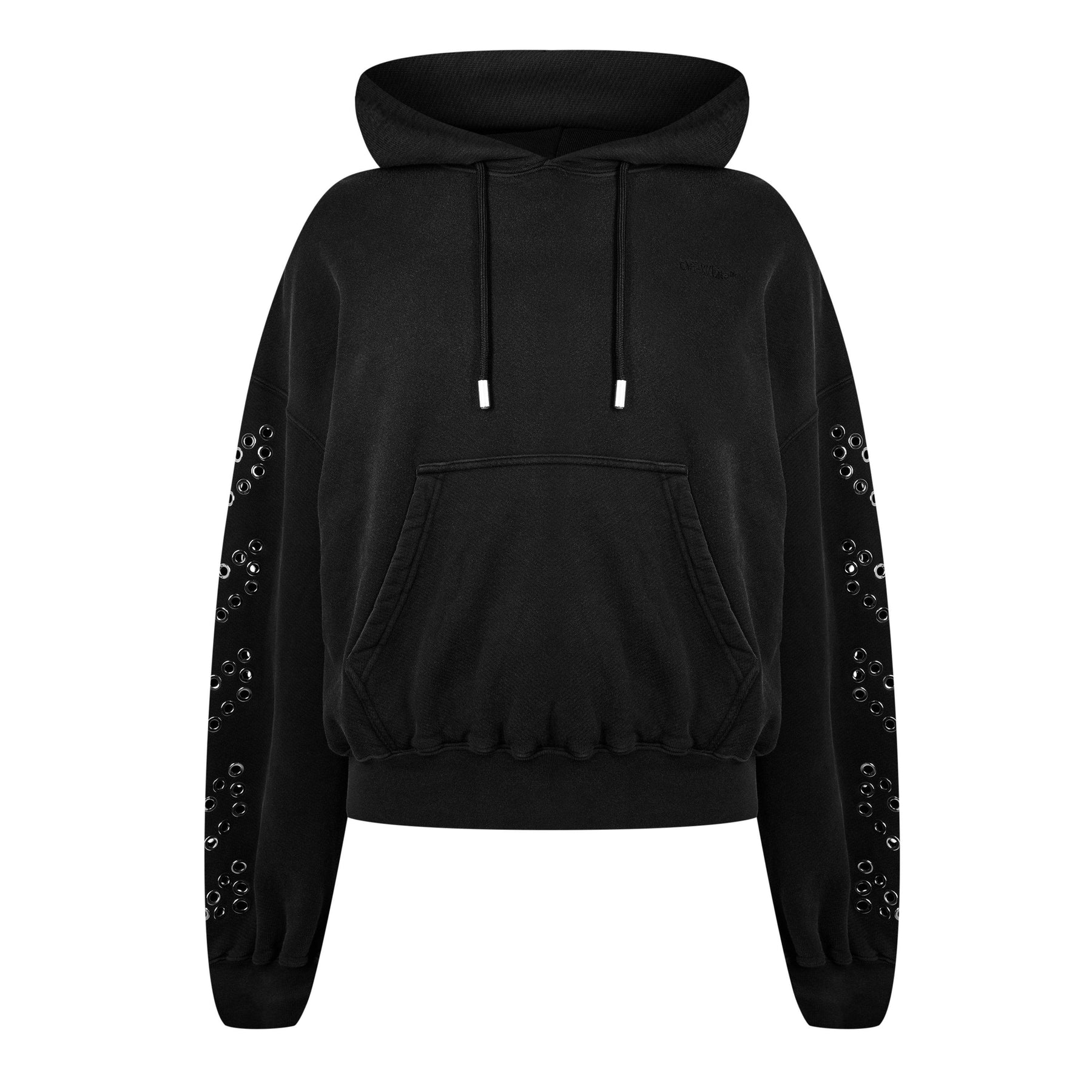 Men's Eyelet Hoodie with Metallic Diagonals