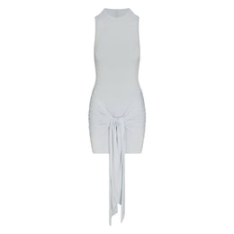 Cupro Jersey Wrap Mini Dress