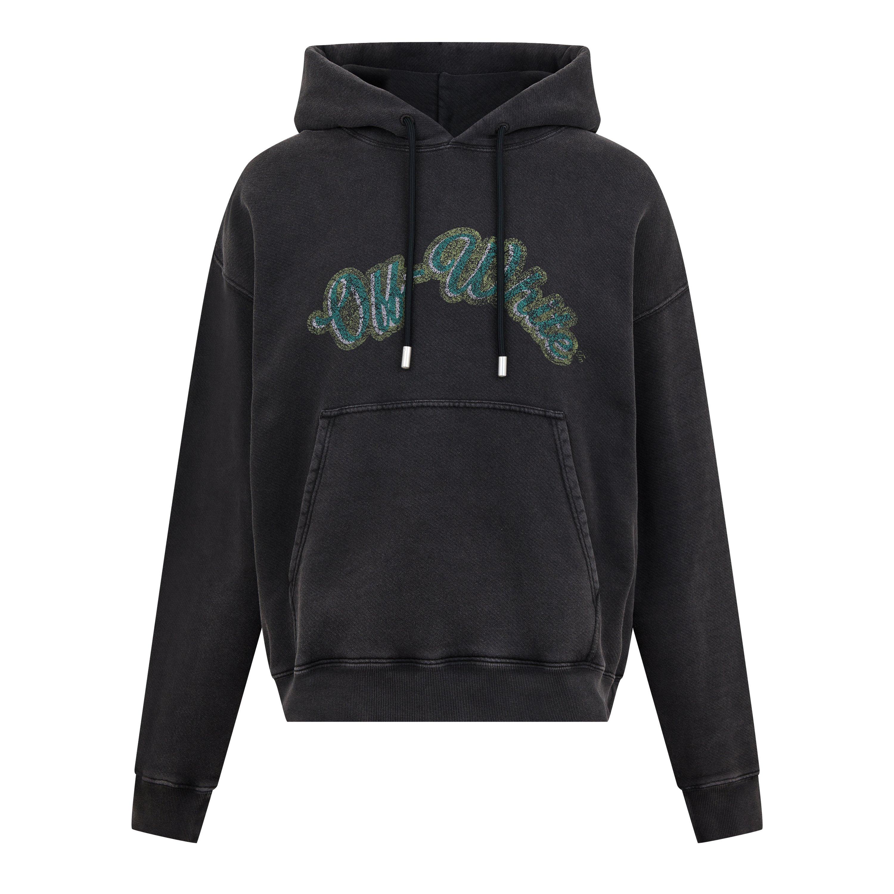 Bacchus Skate Distressed Print Cotton Long Sleeve Hoodie