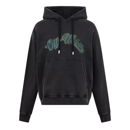 Bacchus Skate Distressed Print Cotton Long Sleeve Hoodie