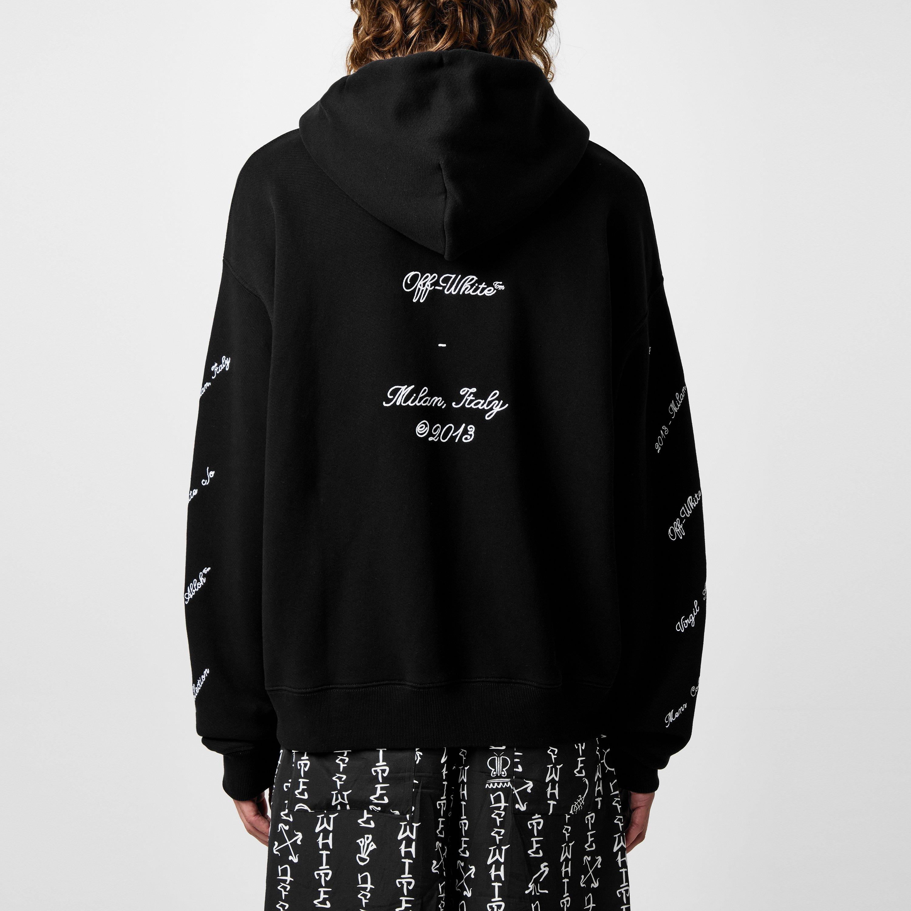 Men's 23 Logo Skate Zip Hoodie, All-Over Logo Embroidery
