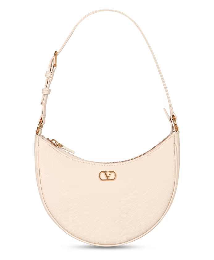 Signature Mini Leather Hobo Bag