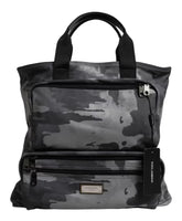 Gray Camo Shoulder Tote Bag