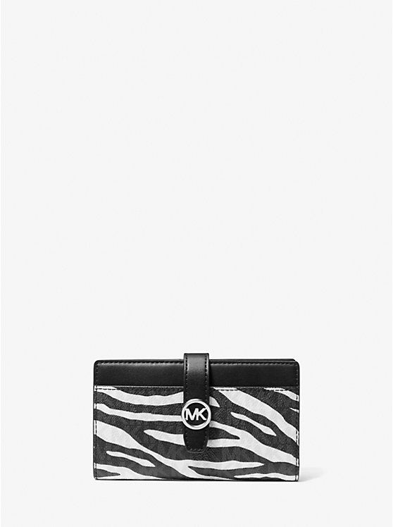 Greenwich Medium Zebra Signature Logo Wallet