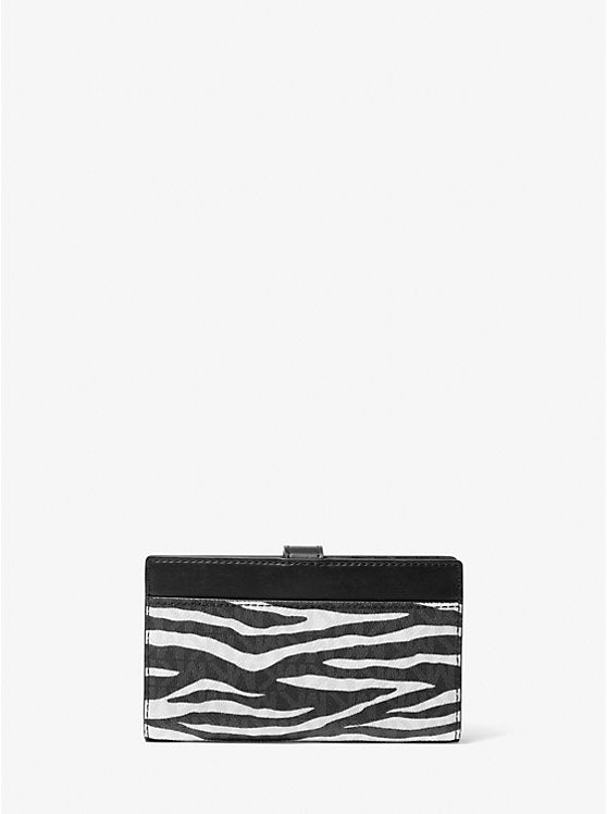 Greenwich Medium Zebra Signature Logo Wallet