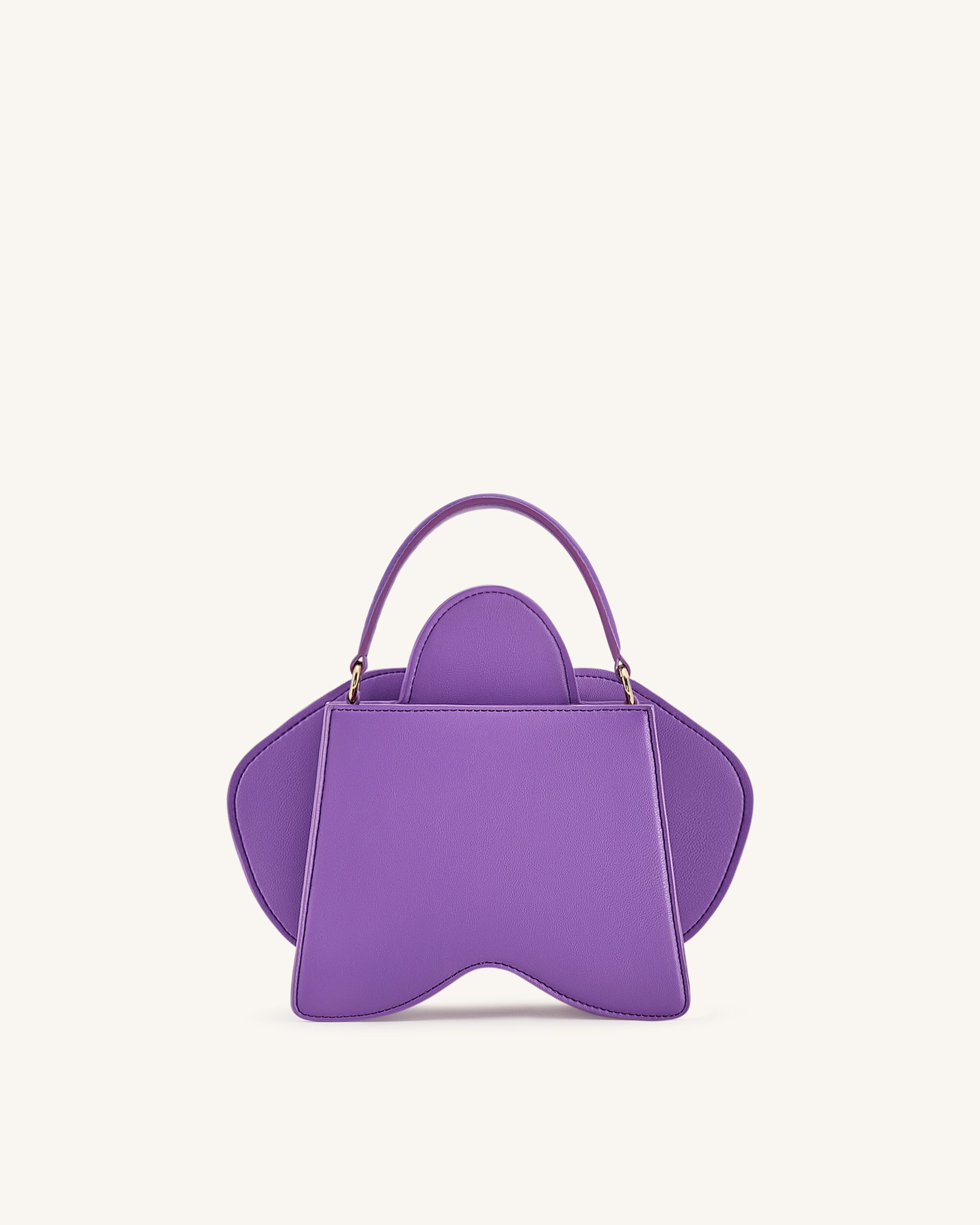 Flora Orchid Shaped Top Handle Bag - Purple