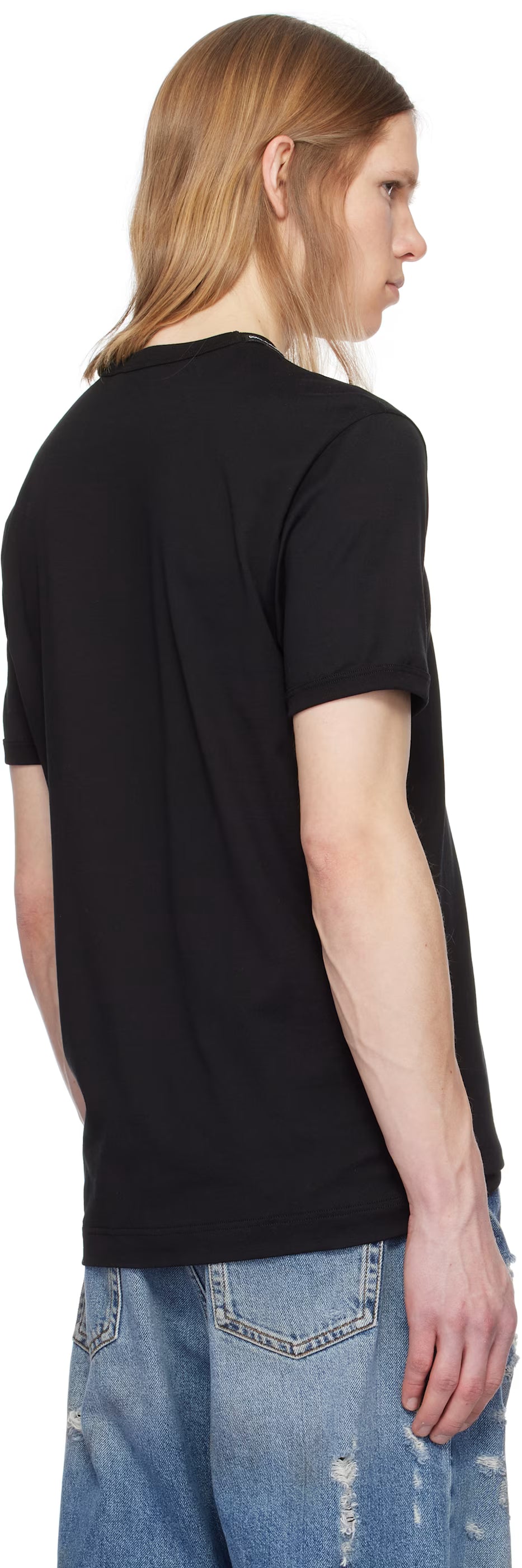 Dolce&Gabbana Black Cotton Embroidery T-shirt