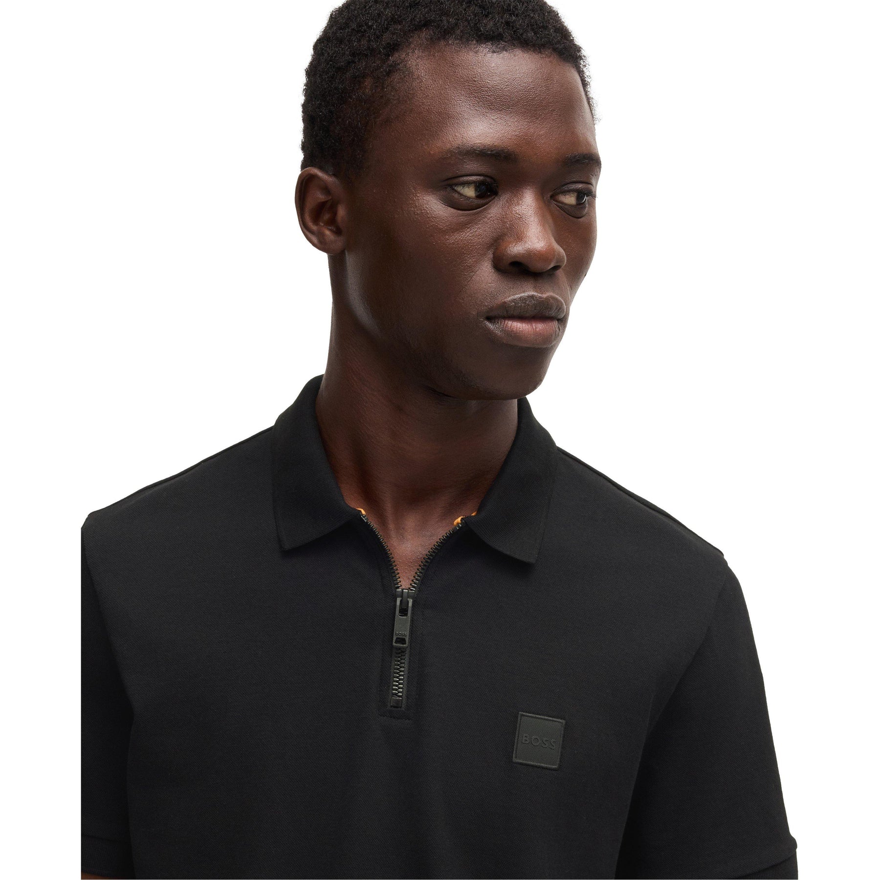 Men's Quarter Zip Fastening Polo