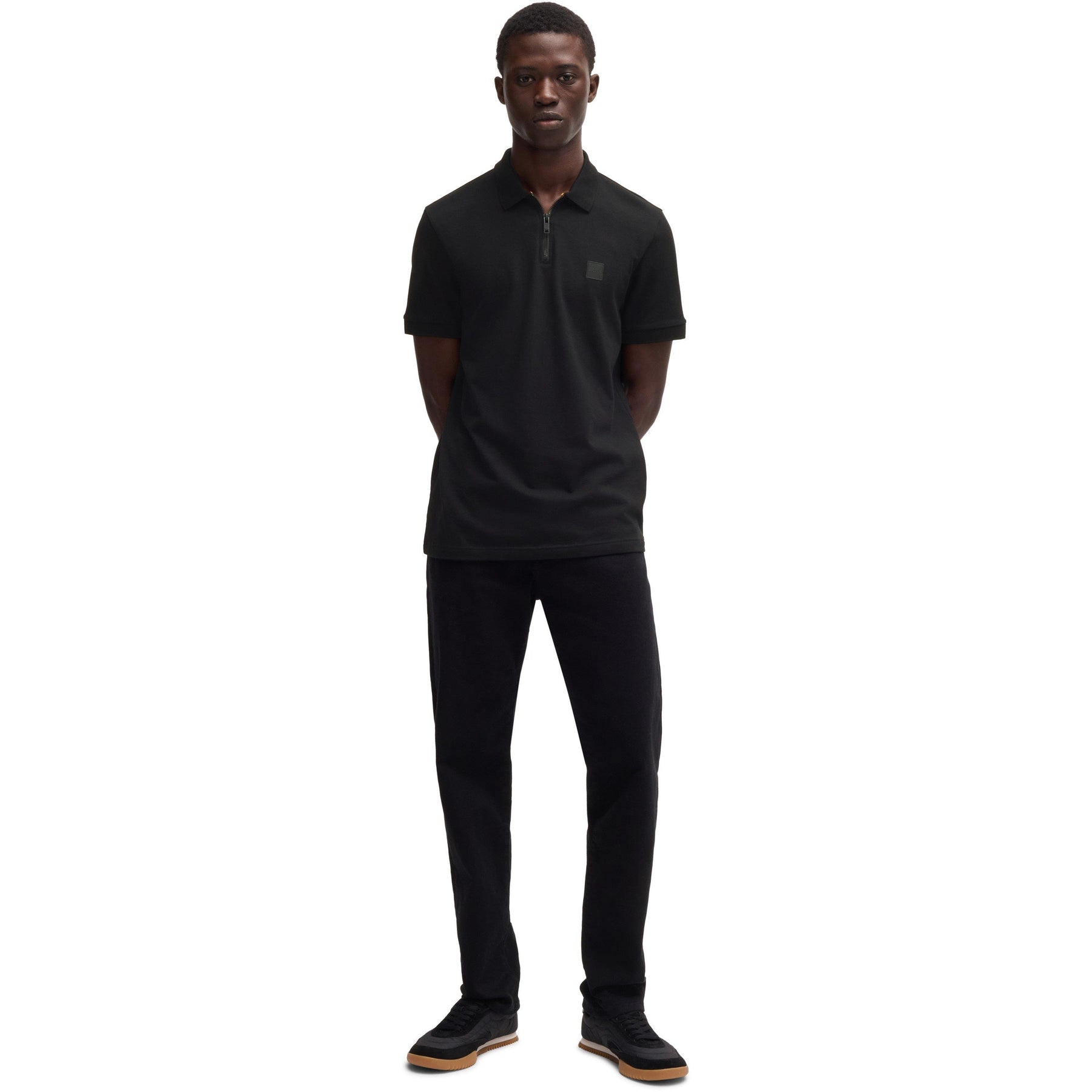 Men's Quarter Zip Fastening Polo