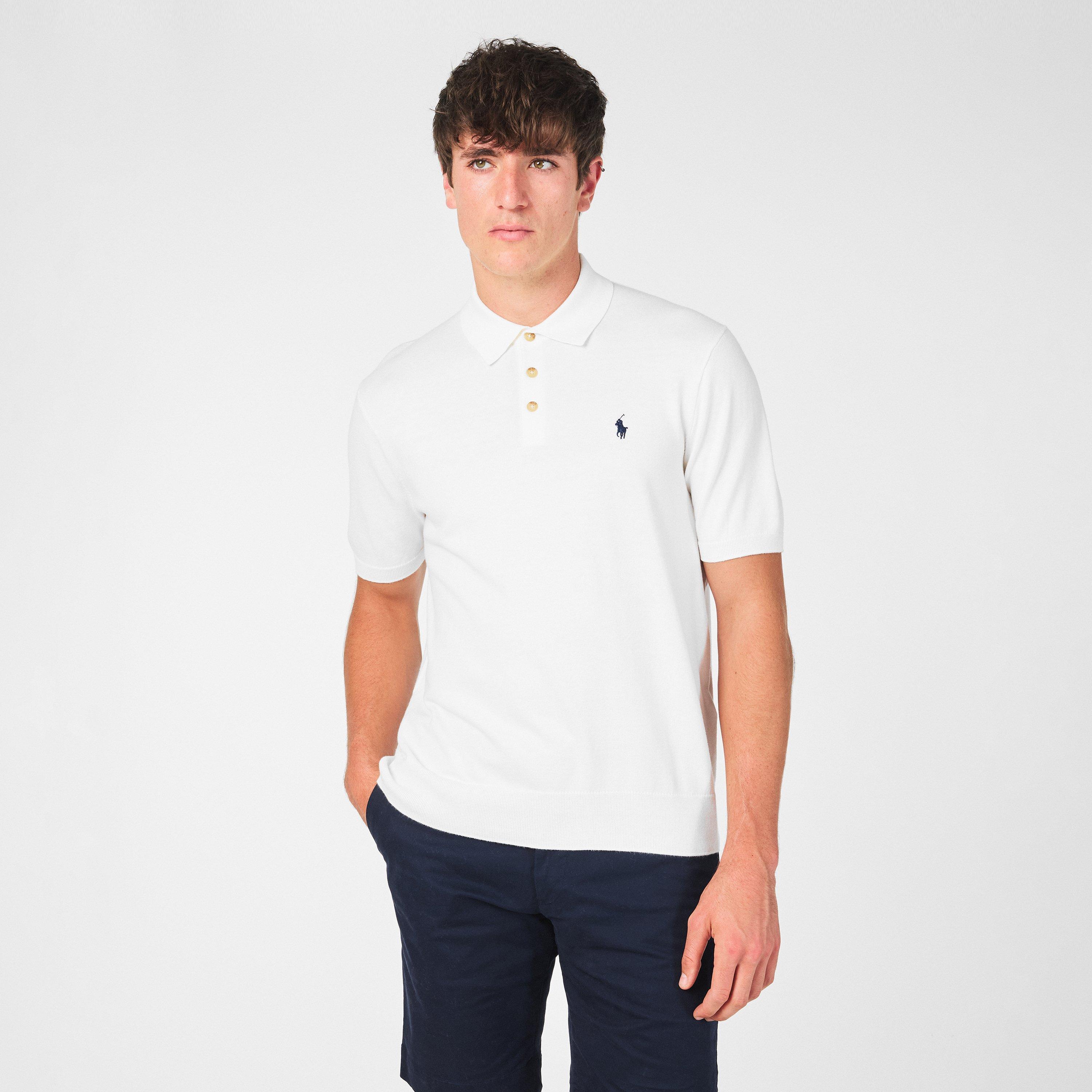 Men's Knitted Short-Sleeve Polo Shirt