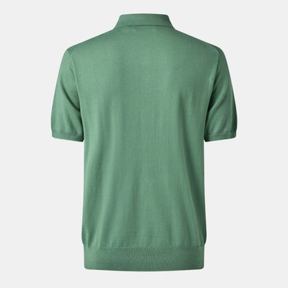 Men's Knitted Short-Sleeve Polo Shirt