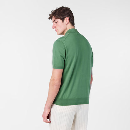 Men's Knitted Short-Sleeve Polo Shirt
