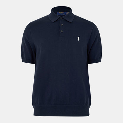 Men's Knitted Short-Sleeve Polo Shirt