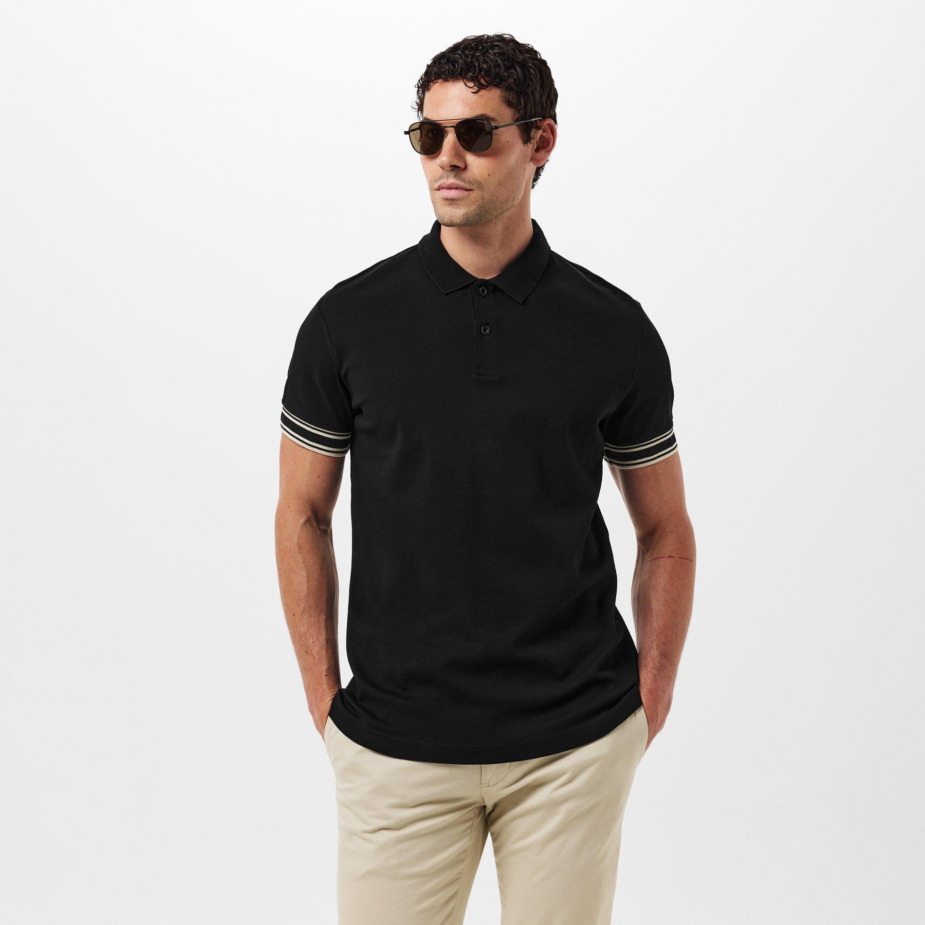 Men's HBG Zone Sleek Button-Up Polo Shirt