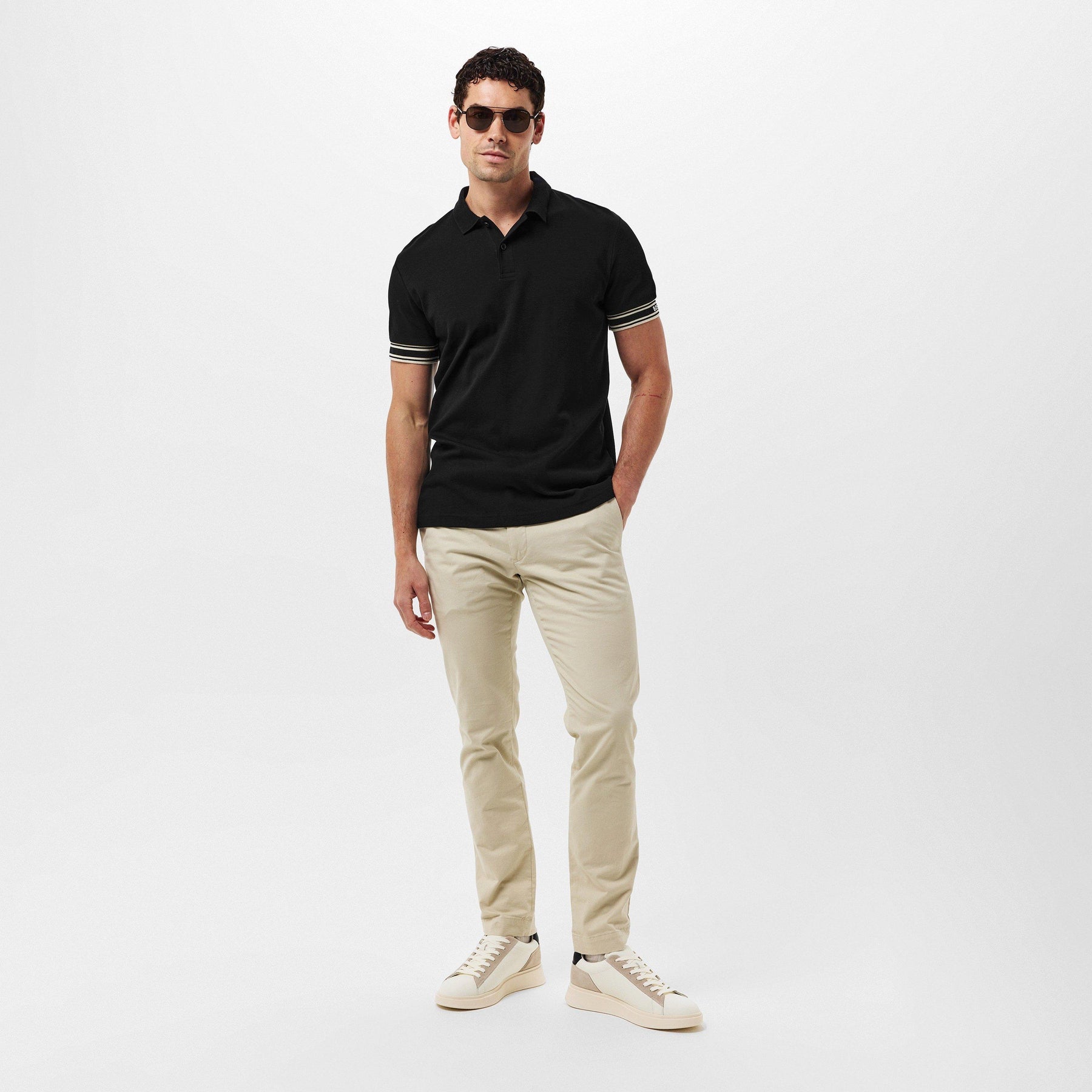 Men's HBG Zone Sleek Button-Up Polo Shirt