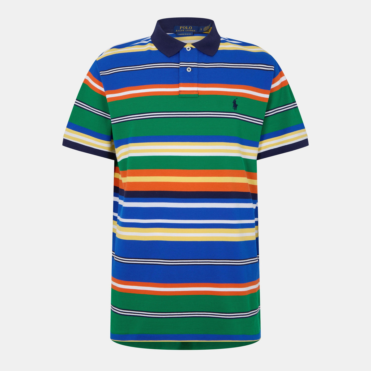Men's Multi-Stripe Short-Sleeve Polo Shirt