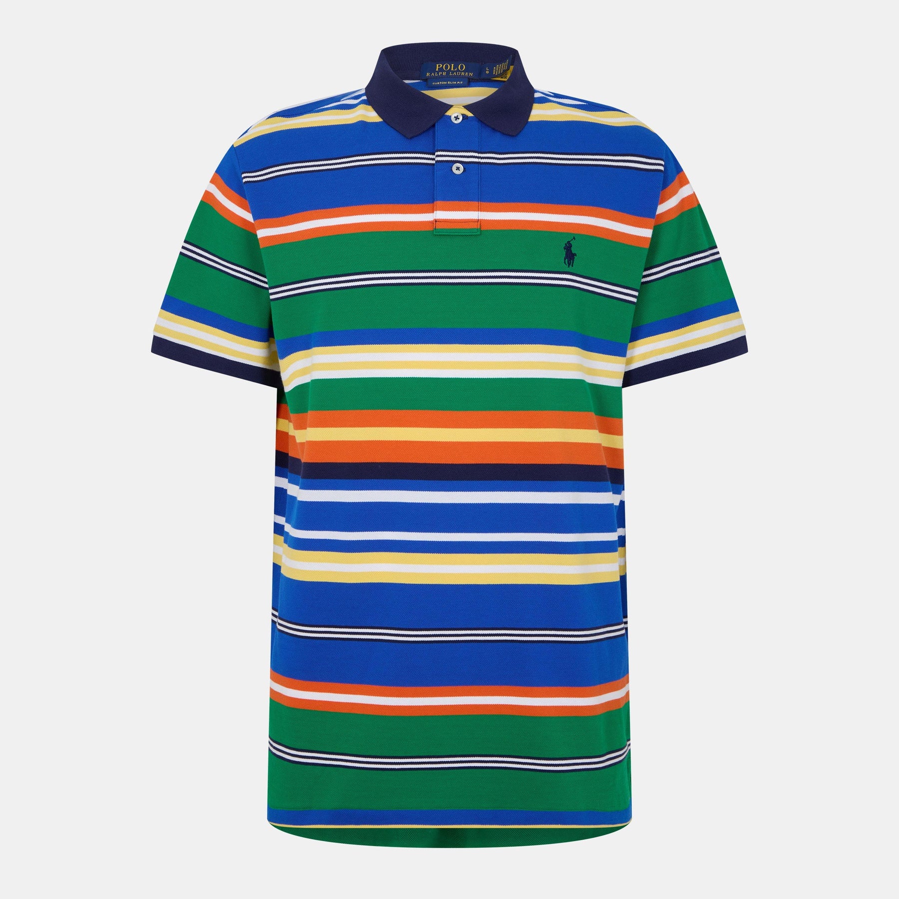 Men's Multi-Stripe Short-Sleeve Polo Shirt