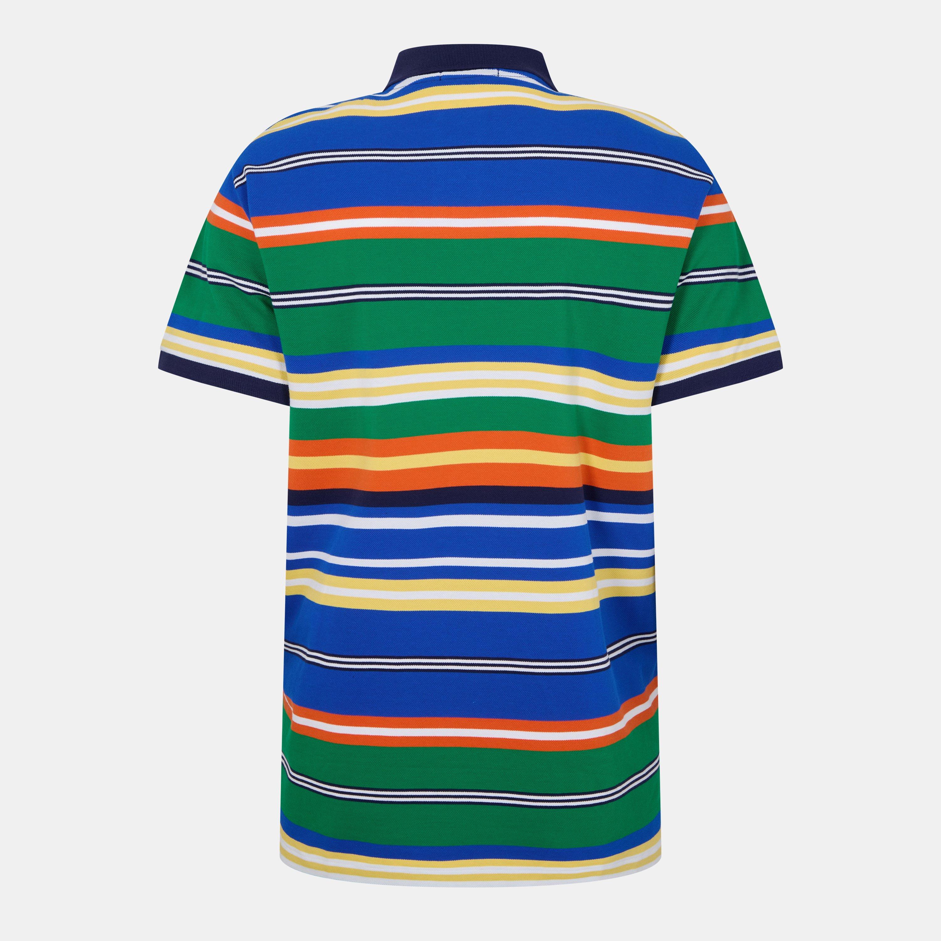 Men's Multi-Stripe Short-Sleeve Polo Shirt