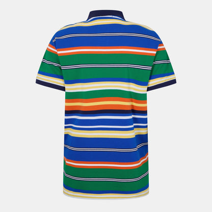 Men's Multi-Stripe Short-Sleeve Polo Shirt