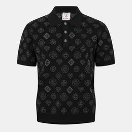 City Jacquard Short Sleeve Polo Shirt