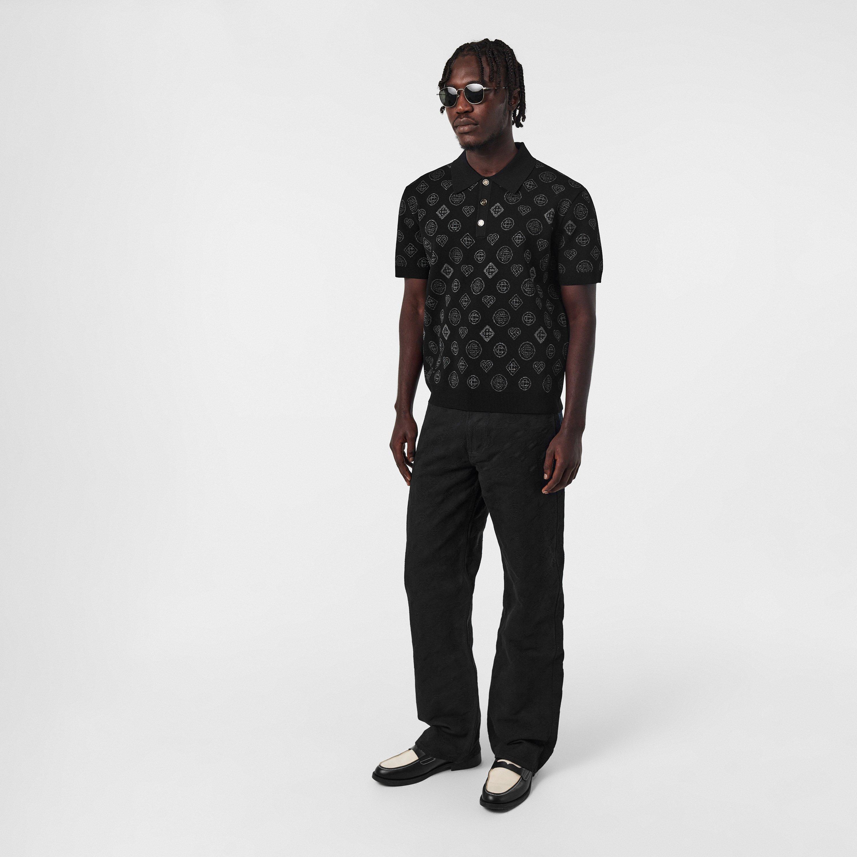 City Jacquard Short Sleeve Polo Shirt