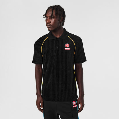 Velour Short Sleeve Polo Shirt