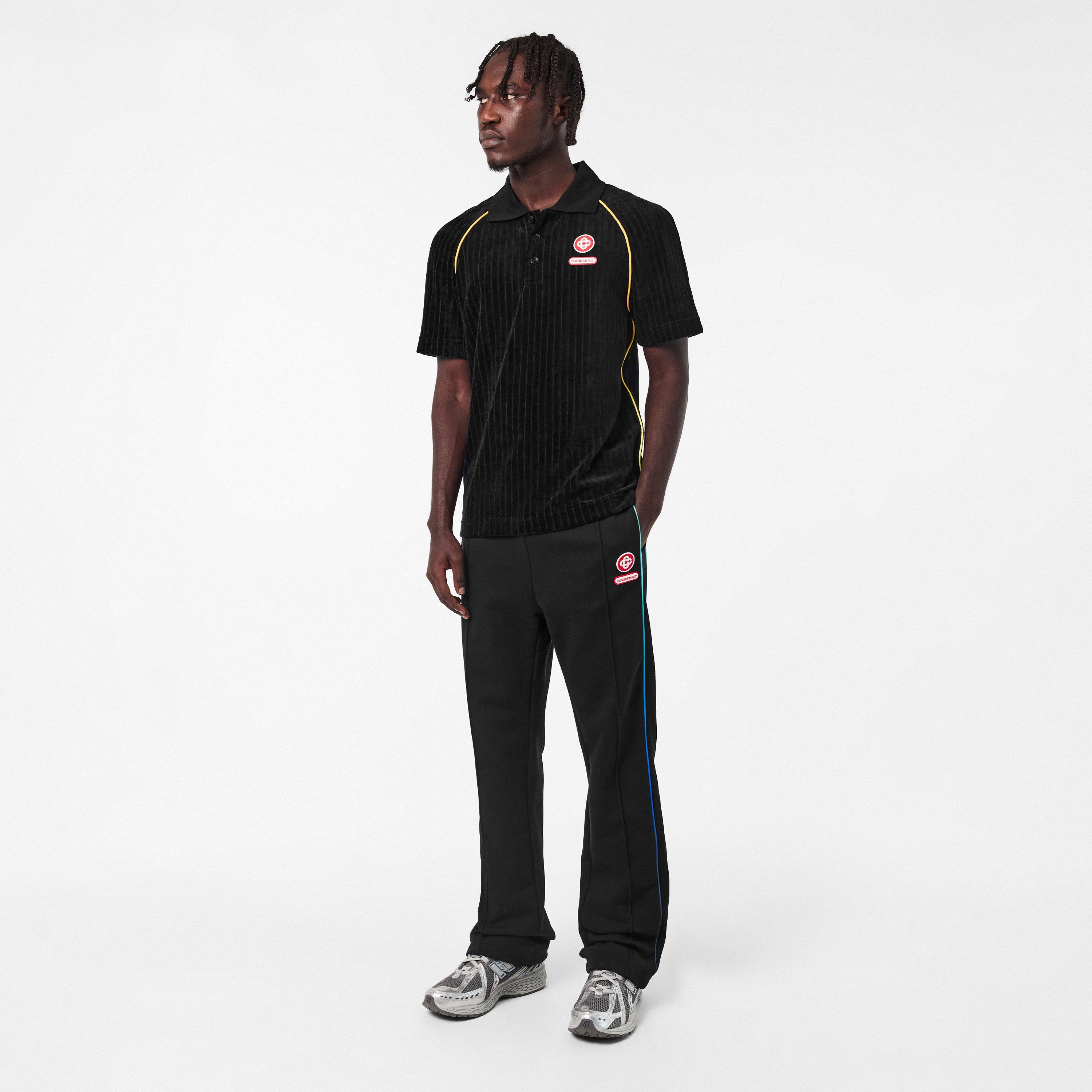 Velour Short Sleeve Polo Shirt