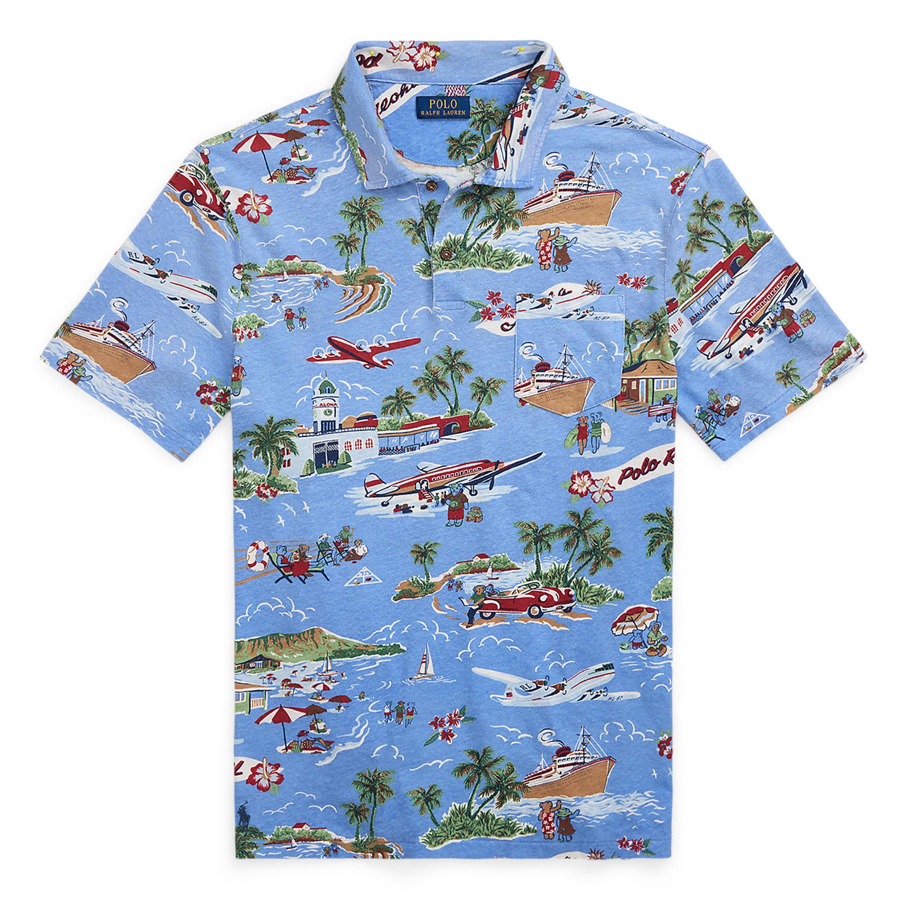 Standard Fit Bear Linen-Cotton Polo
