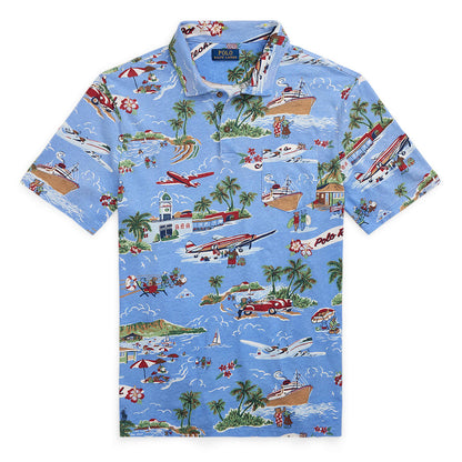 Standard Fit Bear Linen-Cotton Polo