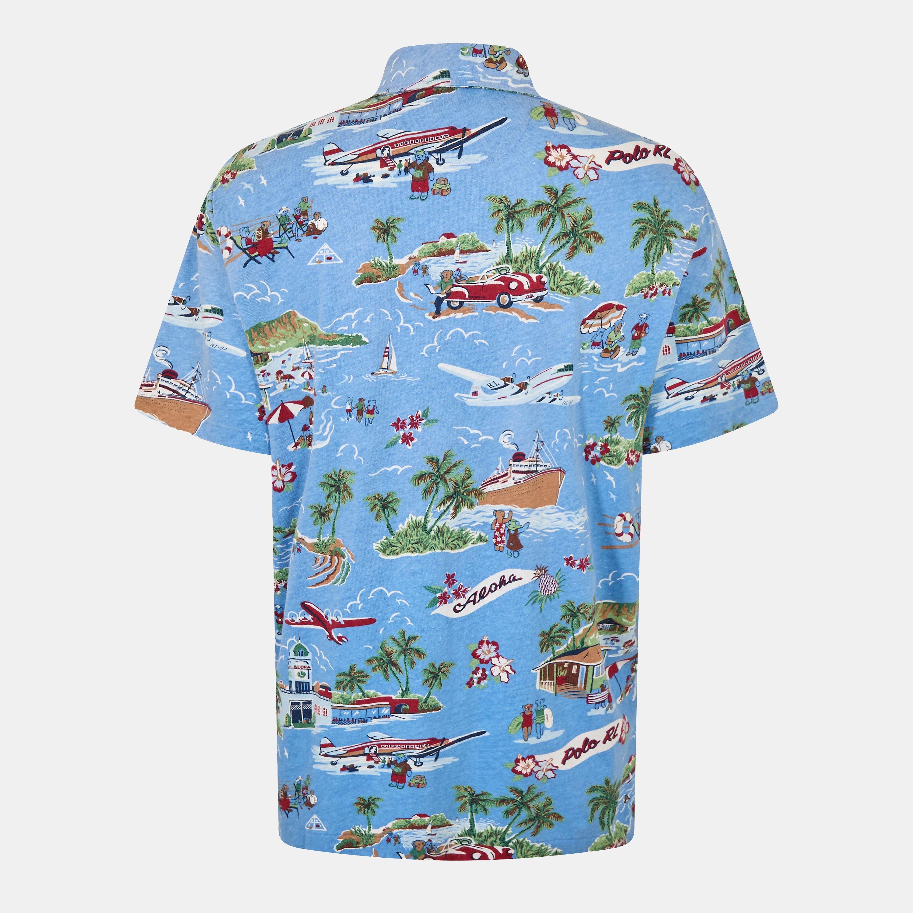 Standard Fit Bear Linen-Cotton Polo