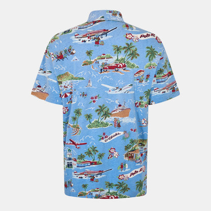 Standard Fit Bear Linen-Cotton Polo