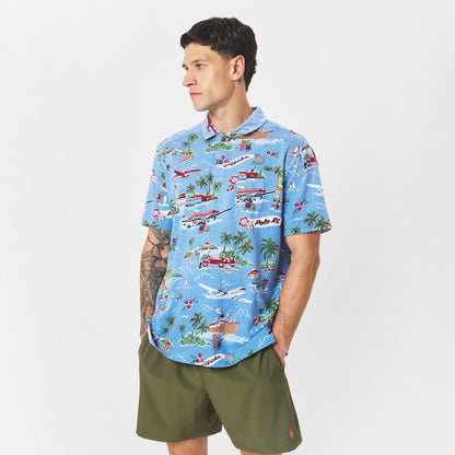 Standard Fit Bear Linen-Cotton Polo