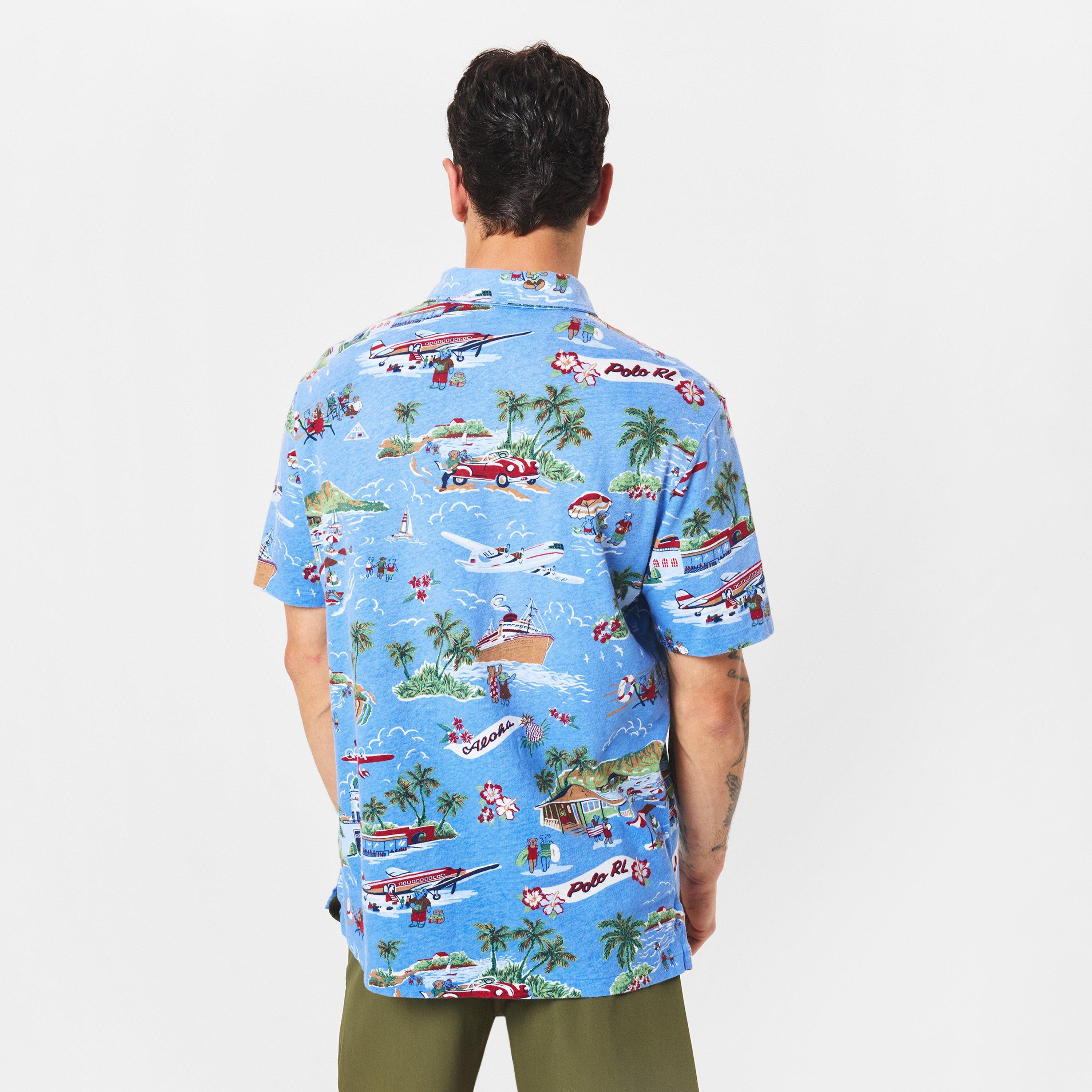 Standard Fit Bear Linen-Cotton Polo