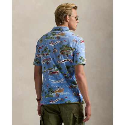 Standard Fit Bear Linen-Cotton Polo