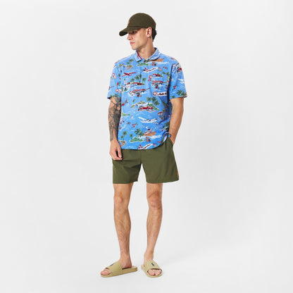 Standard Fit Bear Linen-Cotton Polo