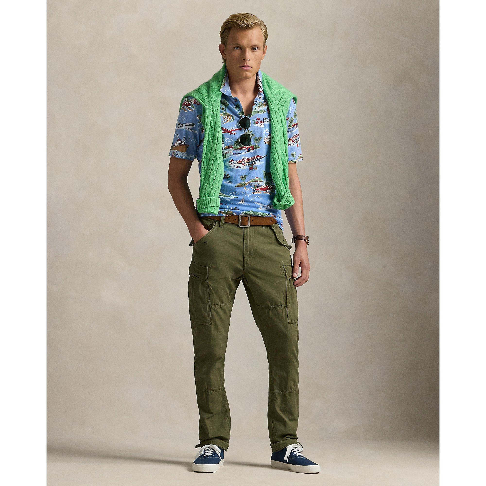 Standard Fit Bear Linen-Cotton Polo