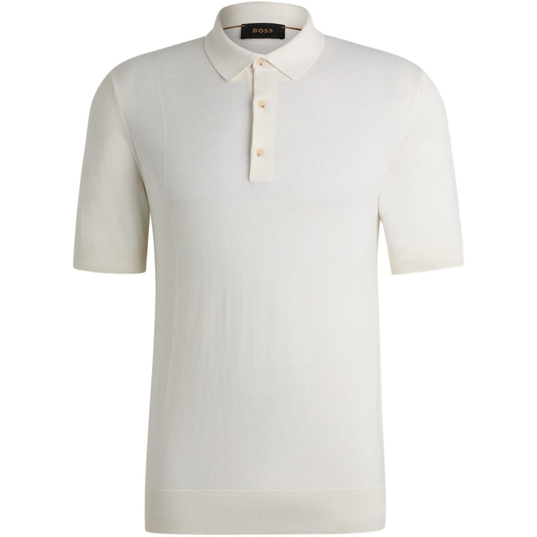 Mixed Structure Polo Sweater In Silk And Cotton Mens