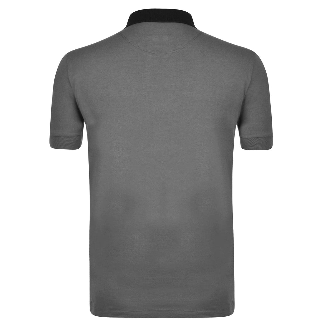Men's Plain Cotton Contrasting Collar Polo Shirt