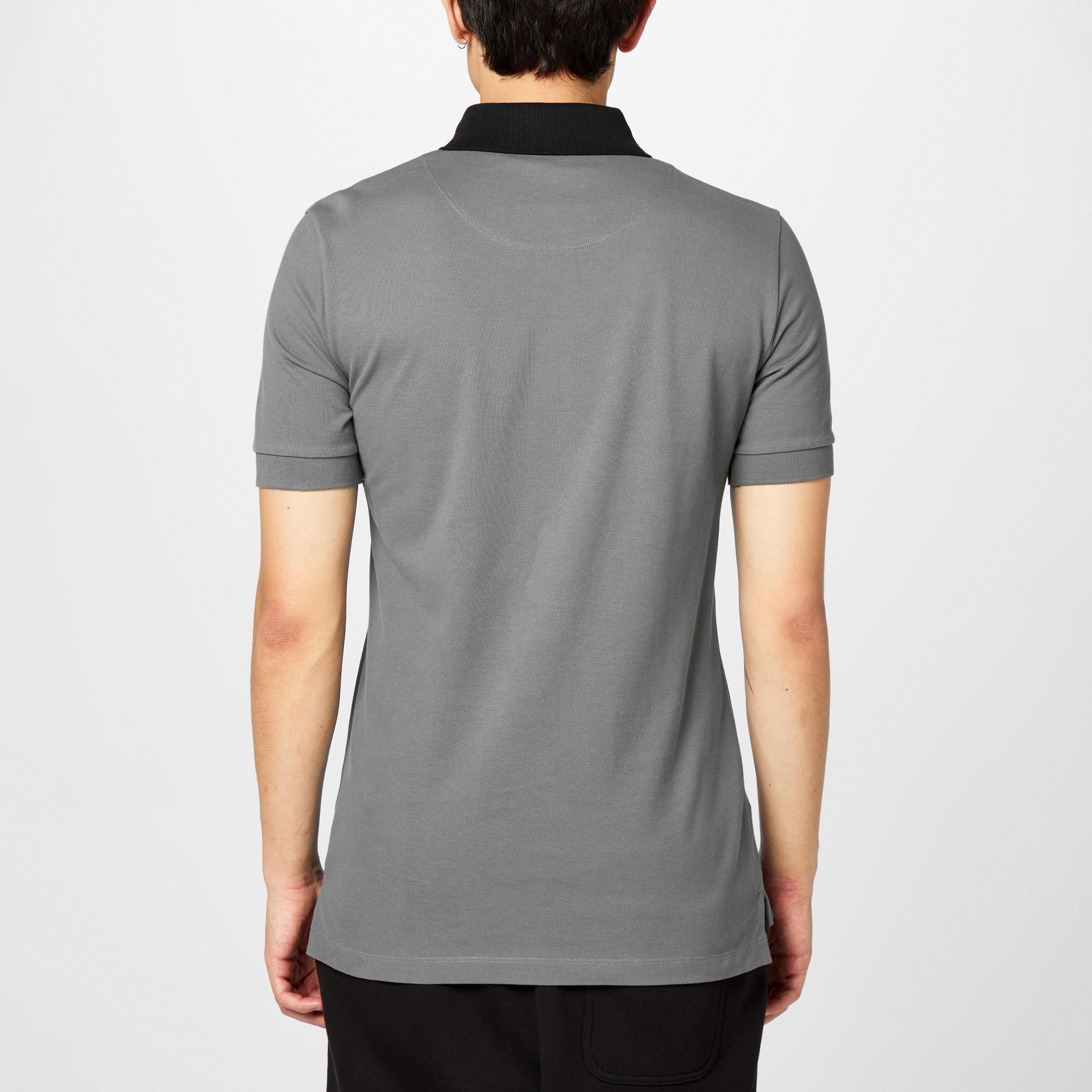 Men's Plain Cotton Contrasting Collar Polo Shirt