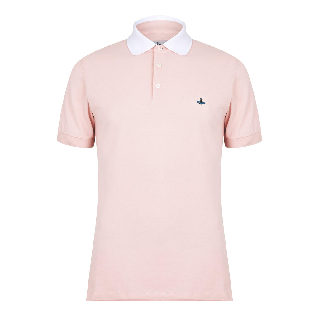 Men's Plain Cotton Contrasting Collar Polo Shirt