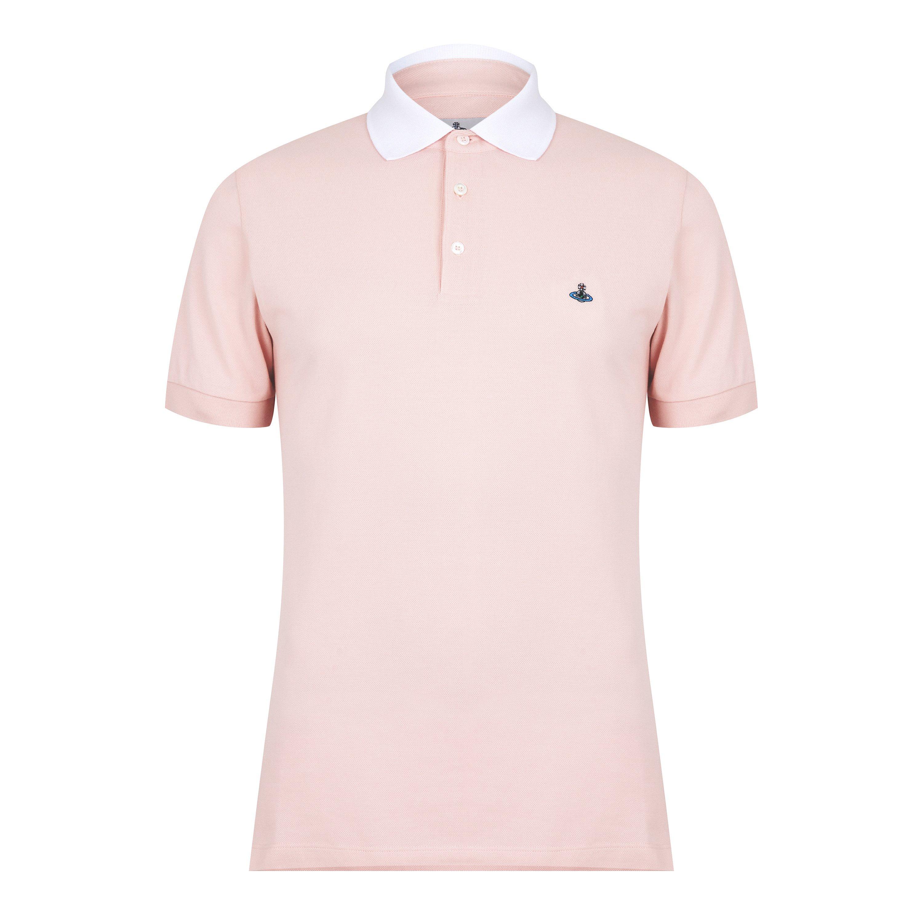 Men's Plain Cotton Contrasting Collar Polo Shirt