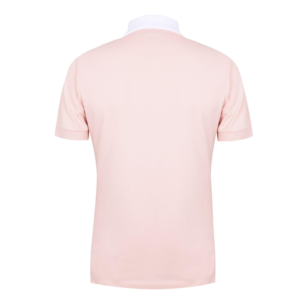 Men's Plain Cotton Contrasting Collar Polo Shirt